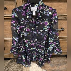 Studio Nouveau sheer floral jacket, size large